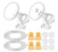 Maymom Kit de tire-lait pour tire-lait Medela Style avancé ; 2 boucliers de poitrine (une pièce, mm), 4 valves, 6 membranes, 2 tubes de pompe ; peut remplacer la valve Medela 17 mm