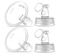 Maymom Lot de 2 pièces de pompe à col large pour pompes Spectra S1/S2 ; avec brides à large ouverture ; bride Spectra non originale (deux brides de 15 mm)