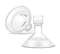 Maymom MyFit Comfy Series 17 mm Téterelle en deux parties compatible avec les tire-lait Medele ; compatible avec le connecteur MaxFlow Flex ; 2 pièces