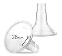 Maymom Myfit Lot de 2 boucliers de 28 mm compatibles avec tire-lait Medela - Personalfit, Freestyle, Harmony, Maxi Connector; Connectez-vous à un connecteur large/étroit, Personalfit/Freestyle Flex