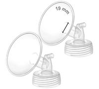 Maymom pièces de pompe à col large 19 mm (2 pièces), compatibles avec Spectra S1 et S2 ; inclut téterelles à large ouverture ; accessoire compatible non original