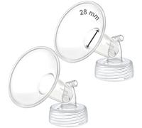 Maymom pièces de pompe à col large 28 mm (2 pièces), compatibles avec Spectra S1 et S2 ; inclut téterelles à large ouverture ; accessoire compatible non original