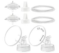 Maymom Pièces de pompe compatibles avec le tire-lait électrique Spectra S1 S2 9 Plus, tube de valve à bride de 23 mm, protecteur de refoulement, accessoires de rechange non originaux Spectra