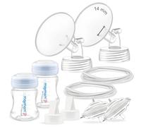 Maymom Pièces de pompe compatibles avec Spectra S2 S1, avec brides (14 mm), valves, tubes, bouteilles, protecteurs de refoulement, accessoires non originaux Spectra S2