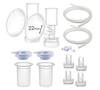 Maymom Pièces de pompe pour pompe Ameda Purely Yours Membrane en silicone, canard, tube, bride ; remplace le kit de pièces de rechange Ameda Flange 22 mm