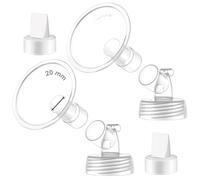 Maymom Pièces de tire-lait à col large en deux parties 20 mm, compatibles avec S1 S2, inclut 2 flanges et 2 valves, accessoire compatible, non original