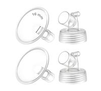 Maymom Pièces de tire-lait à col large en deux parties, compatibles avec S1 S2, inclut flanges large ouverture 16 mm, accessoire compatible, non original, lot de 2