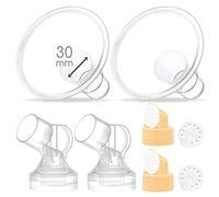 Maymom pièces de tire-lait avec 2 téterelles détachables de 30 mm, avec valve, membrane et connecteur Maymom, compatibles avec les tire-lait Medela