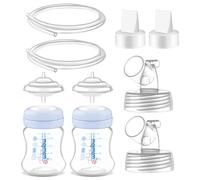 Maymom pièces de tire-lait compatibles avec accessoires Spectra S1, S2 et 9 Plus : connecteurs de base, biberons, valves bec de canard, protège-retour et tubes, accessoire compatible non original