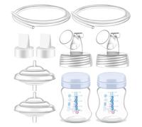 Maymom pièces de tire-lait compatibles avec S1, S2 et 9 Plus, biberons à capuchon monobloc, connecteurs, valves et tubes, accessoire compatible non original