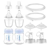 Maymom pièces de tire-lait compatibles avec S1, S2 et 9 Plus, connecteurs, biberons, tétines, capuchons dôme, valves et tubes, accessoire compatible non original