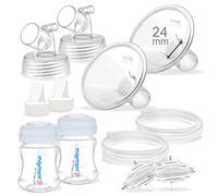 Maymom pièces de tire-lait compatibles avec S2 S1, téterelle 24 mm avec bouclier détachable et connecteur, biberon et valve bec de canard, accessoire compatible non original