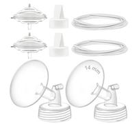 Maymom pièces de tire-lait compatibles avec Spectra S1/S2/9 Plus, téterelle 14 mm avec valve, tube et protège-retour, accessoire compatible non original
