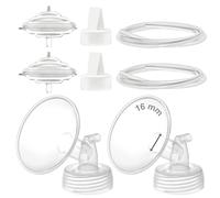 Maymom pièces de tire-lait compatibles avec Spectra S1/S2/9 Plus, téterelle 16 mm avec valve, tube et protège-retour, accessoire compatible non original