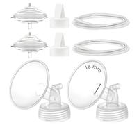 Maymom pièces de tire-lait compatibles avec Spectra S1/S2/9 Plus, téterelle 18 mm avec valve, tube et protège-retour, accessoire compatible non original