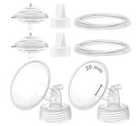 Maymom pièces de tire-lait compatibles avec Spectra S1/S2/9 Plus, téterelle 20 mm avec valve, tube et protège-retour, accessoire compatible non original