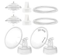 Maymom pièces de tire-lait compatibles avec Spectra S1/S2/9 Plus, téterelle 22 mm avec valve, tube et protège-retour, accessoire compatible non original