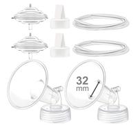 Maymom pièces de tire-lait compatibles avec Spectra S1/S2/9 Plus, téterelle 32 mm avec valve, tube et protège-retour, accessoire compatible non original