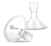 Maymom téterelles MyFit 15 mm, compatibles avec tire-lait Medela PersonalFit, Freestyle, Harmony, Maxi et connecteur Freestyle Flex, compatibles avec connecteurs Maymom large/étroit, 2 pièces