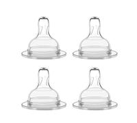 Maymom tétines en silicone 2e génération débit rapide, lot de 4, compatibles avec biberons Spectra, Motif Luna et Maymom col large