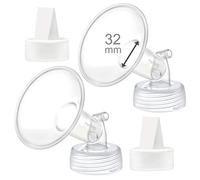 Maymom Valves à bride et bec de canard compatibles 32 mm pour tire-lait Spectra S1 Spectra S2. Accessoires non originaux Spectra S2. Pièces non originales pour pompe Spectra (flange 32 mm + vannes)
