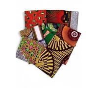 Maynowax 8 Pièces de coupons Tissus wax Africains Imprimés Tissu par Yard pour Couture Fabrication de Couverture de Visage et DIY Patch, 19,5 x 15,7 Pouces/ 50 x 40 cm
