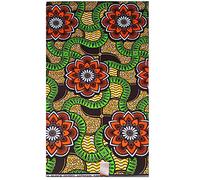 MAYNOWAX Coupon Tissu Pagne Wax Africain 100% coton 2 yards soit 180 x120cm