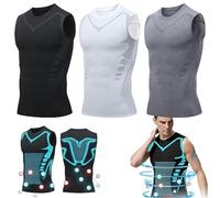 Maynox Lot de 3 débardeurs de compression sans manches pour homme Coupe sèche pour course à pied Sport Entraînement, Mix-a, S