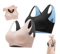 MAYNUO Débardeurs InflateUP Germanium pour Femmes,Soutien-Gorge correcteur de Posture InflateUp Germanium, Soutien-Gorge de Soutien Push up à Couverture complète sans Fil (2pcs,L)