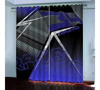 MAYNUO Rideaux Chambre Fille 3D Art Abstrait Linéaire Lot De 2 Rideau Occultant À Oeillets Chambre Enfant 200x200 Cm Fenêtre De Salon Moderne, Thermique Isolant Anti Froid, Décoration