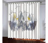 MAYNUO Rideaux Chambre Fille 3D Géométrie Cerf Dorée Lot De 2 Rideau Occultant À Oeillets Chambre Enfant 200x200 Cm Fenêtre De Salon Moderne, Thermique Isolant Anti Froid, Décoration