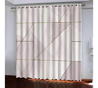 MAYNUO Rideaux Chambre Fille 3D Texture Géométrique Rose Lot De 2 Rideau Occultant À Oeillets Chambre Enfant 200x200 Cm Fenêtre De Salon Moderne, Thermique Isolant Anti Froid, Décoration