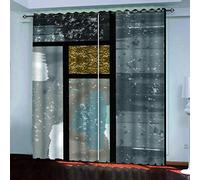 MAYNUO Rideaux Enfants pour Chambre 3D Peinture Abstraite Occultant À Oeillets Rideau Anti Froid Thermique Isolant À Motif 140x160 Cm Occultants Isolant Thermiques
