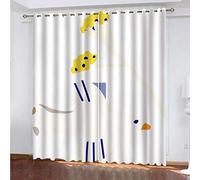 MAYNUO Rideaux Grande Largeur 3D Imprimé Animal Cartoon Lot De 2 Rideau Occultant Thermiques Isolant A Oeillet avec Motif 234x230 Cm Salon Thermique Anti Froid, Chambre Maison Décoration
