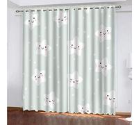 MAYNUO Rideaux Grande Largeur 3D Petite Étoile De Dessin Animé Lot De 2 Rideau Occultant Thermiques Isolant A Oeillet avec Motif 234x230 Cm Salon Thermique Anti Froid, Chambre Maison Décoration