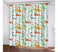 MAYNUO Rideaux Thermiques Isolants Anti Froid Animaux Dinosaures De Dessin Animé Moderne 3D Imprimé Motif 160x200 Cm Occultants À Oeillets pour Chambre, Rideau Salon, Maison Chambre Fenetre