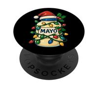 Mayo Mayonnaise Merry Christmas Bonnet de Père Noël Garçons Filles PopSockets PopGrip Adhésif
