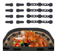 Mayoii Aimants pour papier sulfurisé Airfryer - Aimants pour papier sulfurisé - Boucle de fixation résistante à la chaleur pour friteuse à air chaud - Accessoires Airfryer (carré - Noir)