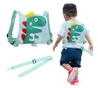 Mayoii Harnais de sécurité pour tout-petits, harnais pour enfants avec rênes et laisses d'enfants, joli sac à dos de marche, laisse pour filles, garçons (dinosaure vert)