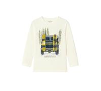 Mayoral T-shirt à manches longues pour enfant, imprimé Snowboard, 100 % coton, blanc, enfants et garçons, 4026, crème, 9 ans