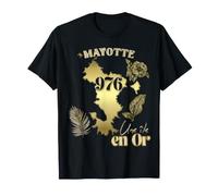 Mayotte 976 Île en Or Hibiscus Fierté Mahoraise Océan T-Shirt