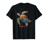 Mayotte 976 Tortue de Mer Vintage Maore T-Shirt Graphique avec Valeur