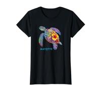 Mayotte 976 Tortue de Mer Vintage Maore T-Shirt Graphique avec Valeur