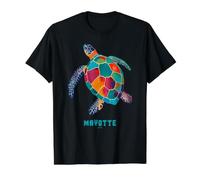 Mayotte 976 Tortue de Mer Vintage Maore T-Shirt Graphique avec Valeur