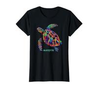 Mayotte 976 Tortue de Mer Vintage Maore T-Shirt Graphique avec Valeur
