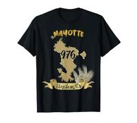 Mayotte 976 Une Île en Or Fierté Mahoraise Océan Indien T-Shirt