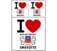 Mayotte - Kit 3 Stickers - Sticker/Autocollant