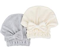 MAYOUTH Serviettes en microfibre pour cheveux avec turban de bain à nouer avec nœud papillon - Bonnet de douche - Turban pour cheveux - Capuche de bain pour cheveux bouclés longs et mouillés - Cadeau