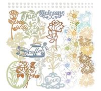 Mayplous Découpes Dentelle Florale Vintage, Lot de 4 Bordures Fleurs Découpées pour Scrapbooking, Journal, Cartes, Napperons Décoratifs Imprimés pour DIY & Albums Photo (Passion)