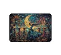 Maypole Plaque en métal vintage « Dancing Under The New Moon » pour pub, club, café, bar, maison, décoration murale rétro 20 x 30 cm